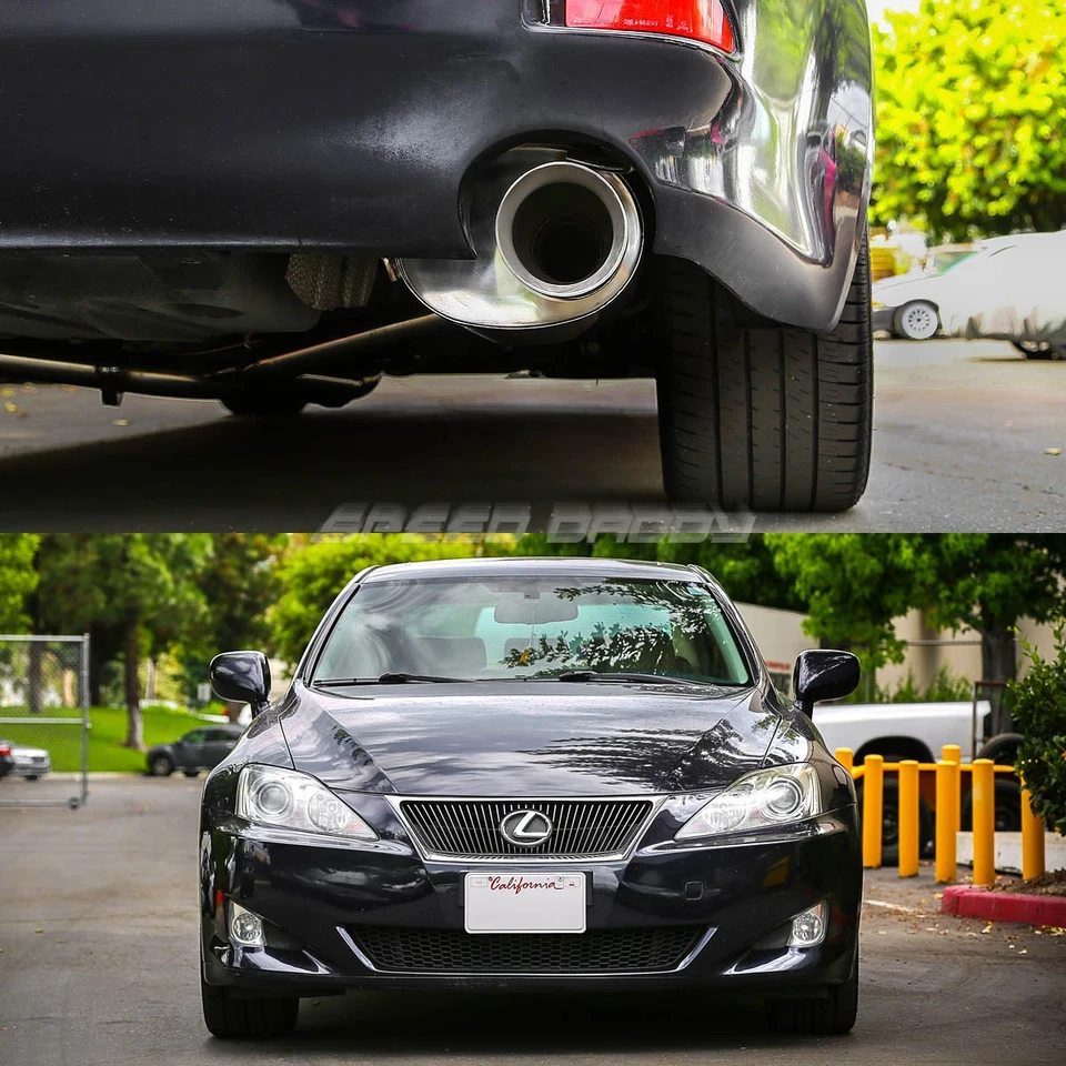 For 06-13 Lexus IS250 IS350 Sedan Dual 3.75" Muffler Tip Axle Back Exhaust - Image 4 of 4