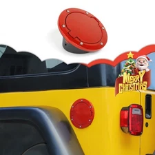 Fuel Door Tank Gas Cap Cover Trim Red For Jeep Wrangler TJ 1997-2006 Accessories