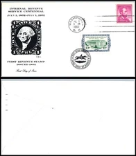 1962 Revenue Sc R733 FDC with RSS cachet 10c Documentary stamp Washington (W8