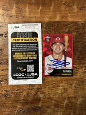 TJ Friedl IP Signed Topps Chrome Anniversary RC Card JSA Coa Autographed Reds