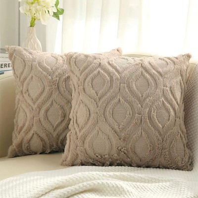 Sofa Throw Pillow Covers Living Room Soft Plush Pillow Covers Home Dec