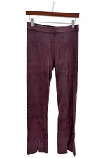 Barefoot Dreams Women's CozyChic Ultra Lite Slim Slit Pant BlkCrrnt