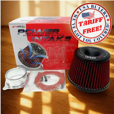 Power Intake Dual Funnel Air Filter Flange 76mm 3 Inlet Universal Apexi Style