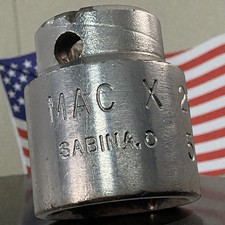 Mac Tools Shallow Chrome Socket X206 5/8 SAE 6pt 3/8in Drive USA Mechanic