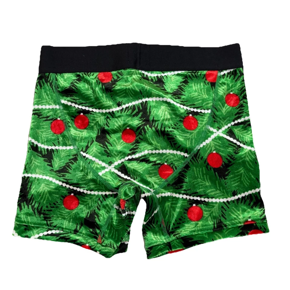 AMERICAN EAGLE Disfraz Bolsa Boxer Calzoncillo Hombre XS Árboles de Navidad Terciopelo Foto 2 de 4