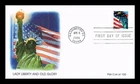 US COVER LADY LIBERTY AND OLD GLORY PSA COIL FIRST DAY ISSUE FLEETWOOD