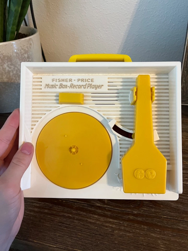 Vintage Fisher Price Music Box Record Player with 4 records - Image 2 of 4
