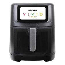 Kalorik Vivid Touch 7qt High-Res Touchscreen Air Fryer -Black- New