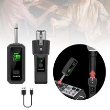 Mic Transmitter Receiver XLR Adapter System Recharging Digital Display Noise