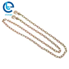 G70 Transport Binder Chain Grade 70 Truck 5/16" × 12' With Grab Hooks 4700 Lbs