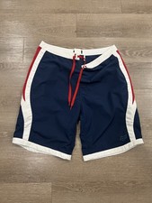 Y2K Fox Racing Deluxe White And Red Board Shorts, Men  s Size 34