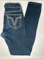 Vigoss Skinny Jeans Girls 12 Dark Wash Stretch Denim Blue School 5-Pocket