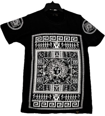 Last Kings Medusa Greek Key Graphic T Shirt Black Small Streetwear Tee