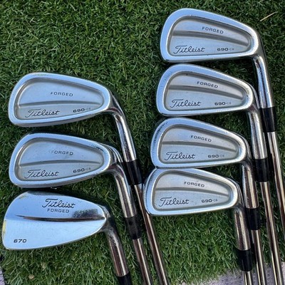 Titleist 690 CB Forged Steel 3-PW (no 5) Irons S400 Stiff Shafts