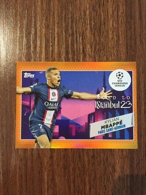 2022-23 Topps Competition Kylian Mbappe Road to Istanbul Orange 10/25 JSY