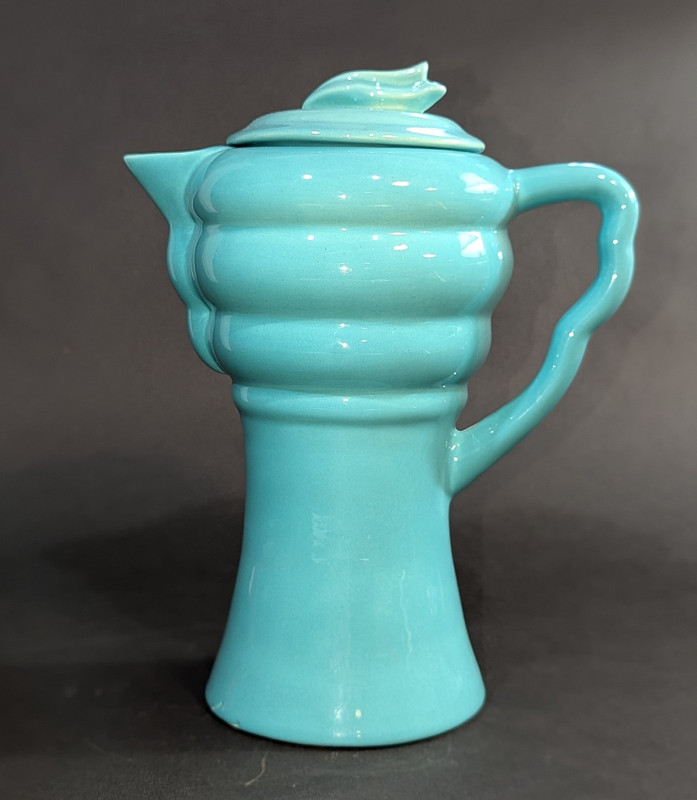RARE Metlox Poppy Trail Series 200 Turquoise #252 Beehive 10" Coffee Pot Carafe
