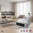 2000W Compact Fan Heater – White | Silent, Portable, Thermostat, Overheat Safe