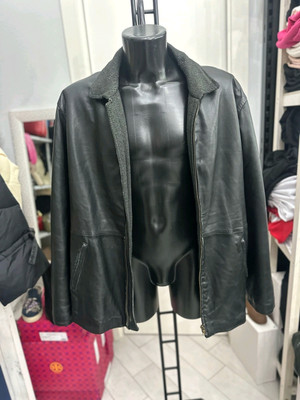 Conbipel Giacca In Vera Pelle Uomo Man Tg54 Nero LLV1376