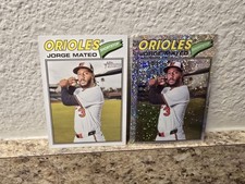2026 Topps Heritage Jorge Mateo SP #267 & Silver Sparkle Orioles