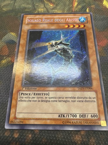 Yugioh ITALIENISCH Erstauflage Secret Rare Abgrundkönigshark TAEV-DE084