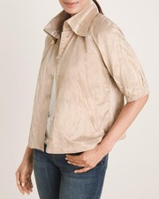 NWT 129 Chico's Soft Gold SS Jacket Size 2 12/14 Cute