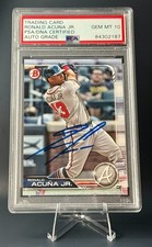 2019 Bowman Ronald Acuña Jr. Autograph PSA 10