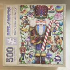 Bits and Pieces "Nutcracker and Toys" 500 Large Piece Puzzle by Randy Wollenmann