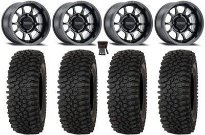 Method 409 15'' Wheels Black (4+3) 37'' Roctane STX Tires RZR XP 1000 / PRO XP