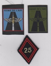 lot insignes tissus, écussons  militaires - 25ème régiment du génie de l'air
