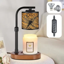 Dimmable Candle Warmer Lamp with Timer Adjustable Height for Scented Jar Cand...