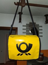 Umh&auml;ngetasche Handtasche Deutsche Post Recycling neuwertig gelb Tasche Posthorn