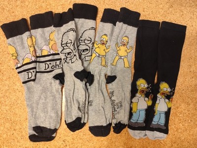 4 Paar Die Simpsons Homer Simpson Herren Socken Größe 43 - 46