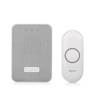 Image of Byron 321 Grey & white Wireless Battery-powered Door chime kit DBY-22321-KF