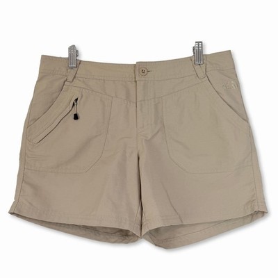 The North Face Paramount Raven Hiking Cargo Shorts Women's Size 10 Dune Beige
