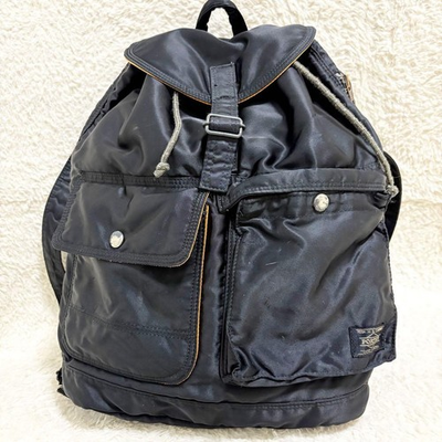 #ad YOSHIDA PORTER Tanker Black Drawstring Backpack Casual Travel Bag Used JAPAN $99.99