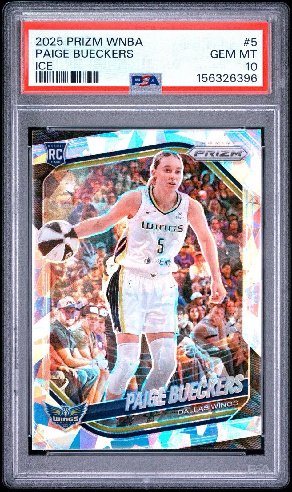 2025 PANINI PRIZM WNBA ICE #5 PAIGE BUECKERS ROOKIE RC PSA 10 GEM