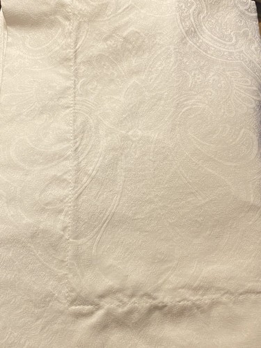 IKEA White 100% Cotton Pillow Sham Standard Damask Scrolls Floral Set of 2 - Picture 4 of 24