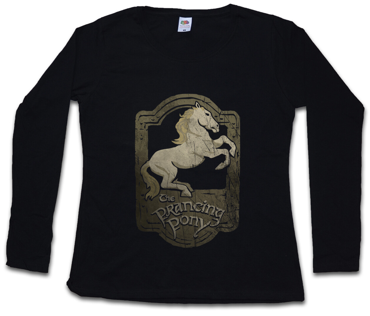 MAGLIETTA DONNA MANICA LUNGA PONY RAMPANTE Herr Lord Of The Pony Inn Anelli