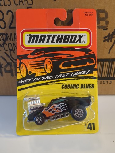 1995 Matchbox Thailand Superfast SF41 Cosmic Blues- black with flames, Vhtf - Picture 2 of 4