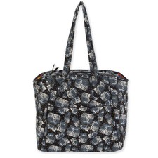 Laurel Burch Polka Dot Cats Quilted Cotton Large Shoulder Tote Bag Handbag Purse
