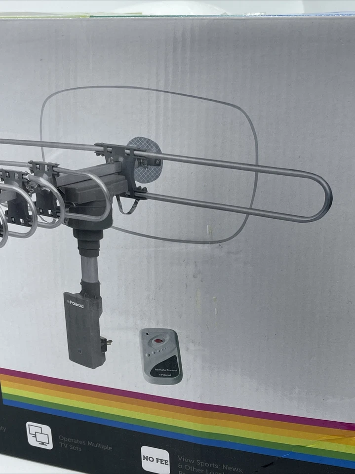 Antena RC Polaroid 360 grados giratoria motorizada HDTV amplificada 150 millas nueva Foto 4 de 4
