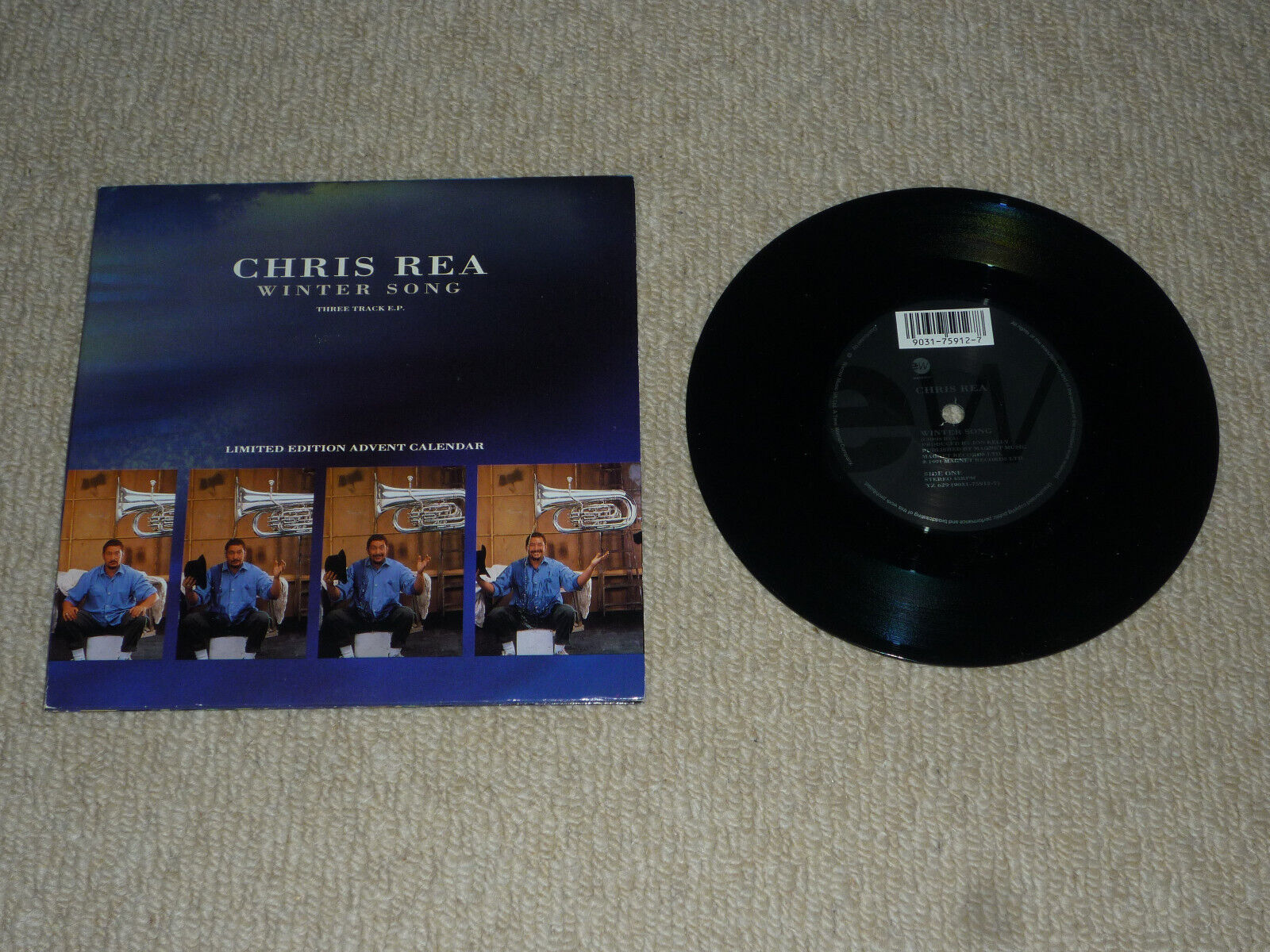CHRIS REA WINTER SONG 7" INCH SINGLE 3-TRACK EP VINYL RECORD ADVENT CALENDAR NM+