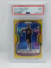 2020 Panini Prizm Isaiah Simmons Gold Auto #1/10 PSA 9