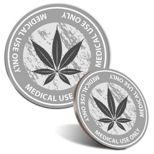 Mouse Mat & Coaster Set - BW - Canabis Medical Use Weed Marijuana  #40393 - Picture 1 of 8