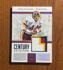 2017 Encased John Riggins Century Collection Materials Sapphire Patch /25 3-Clr