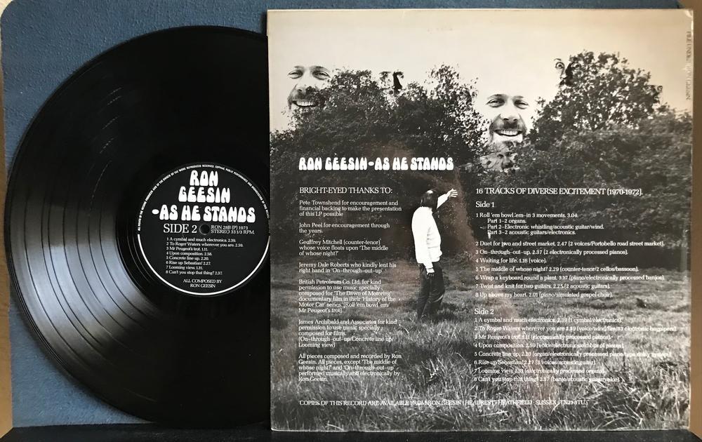 Ron Geesin - As He Stands エクスペリメンタル Ron Geesin As ORG of The