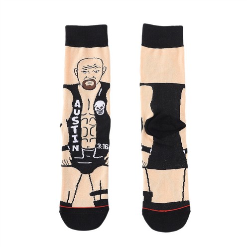 1 Pairs Mens Cotton Socks Lot Funny Wrestlers Novelty Casual Dress Socks 8-12 - Picture 15 of 19