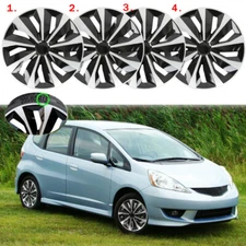 4 For Honda Fit 2009-2020 Snap on 15" Hub Cap Full Wheel Covers fit Steel Wheels
