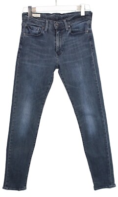 Levi's 512 Premium Big E Jeans Herren W29/L34 Slim Tapered Stretch Zip Blau