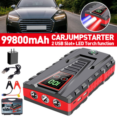 99800mAh 5000A Portatil Arrancador Cargador De Bateria 12V Para Auto Carro Coche